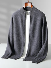 Tucker Whitwood | Zip-Up Stand Collar Knit Cardigan For Men