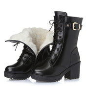 Nathalie Corbin | Leather Combat Boots For Women