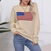 Whitney Carmichael | American Flag Knit Sweater For Women