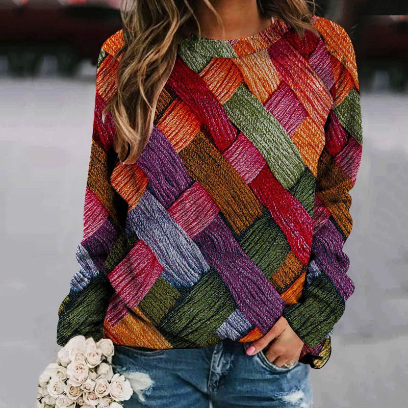 Juliette Beaumont | Patchwork Knit Sweater For Women