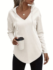 Naomi Verlaine | Relaxed V-Neck Hoodie For Women