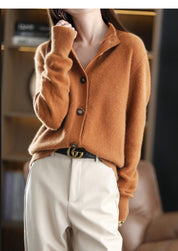Celeste Armand | Stand Collar Knitted Cardigan Sweater For Women
