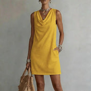 Aurelie Stonefield | Cowl Neck Mini Dress For Women