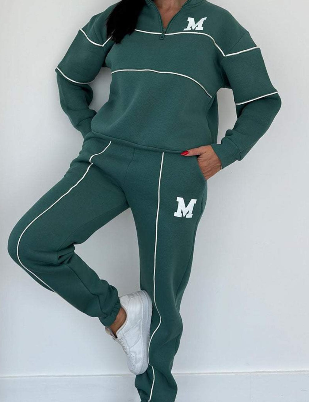 Vanessa Chambord | Half-Zip Lounge Sweatsuit Set For Women