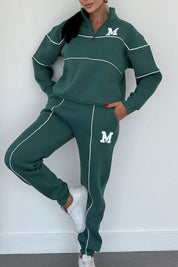 Vanessa Chambord | Half-Zip Lounge Sweatsuit Set For Women