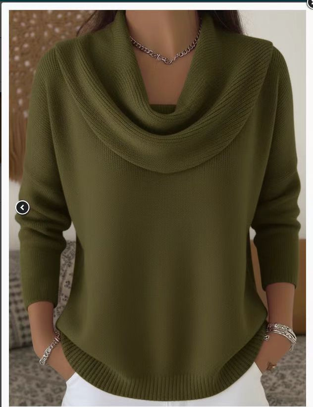 Lilah Morbridge | Cowl Neck Knit Sweater For Women