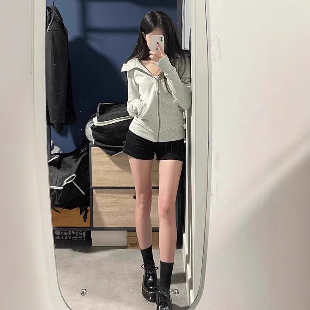 Delphine Roussel | Slim Fit Zip-Up Hoodie For Women