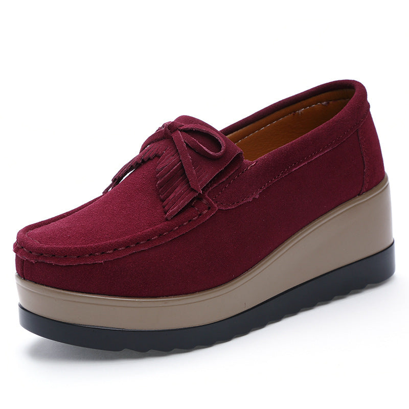 Beatrice Lombard | Tassel Bow Suede Loafers For Women