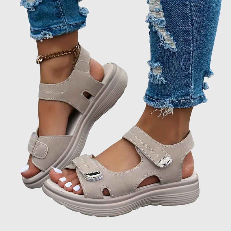 Elspeth Carrington | Orthopedic Platform Sandals in Taupe