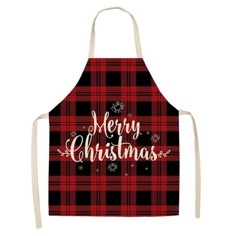 Marguerite Duvernay | Linen Look Christmas Apron With Festive Print