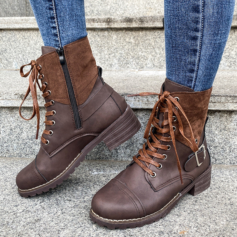 Rosalind Hartwell | Lace-Up Combat Ankle Boots For Women