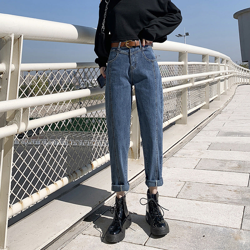 Odalys Ferrand | High-Waist Stretch Straight Jeans For Women