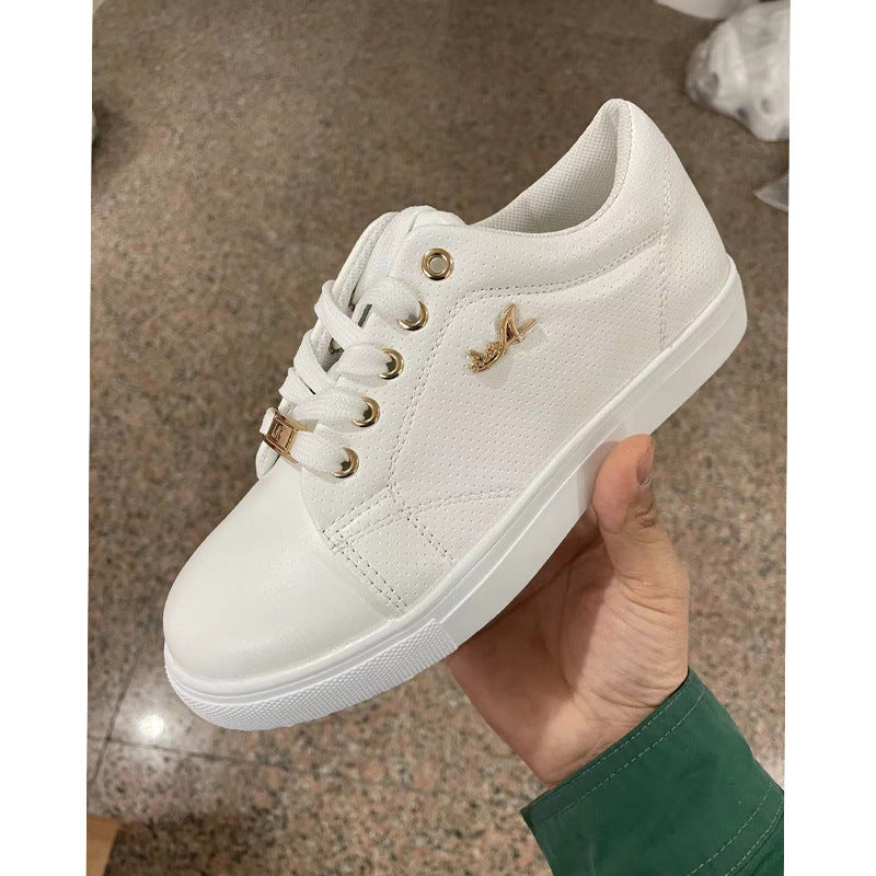 Alexandra Chastain | Tan Lace-Up Sneakers For Women