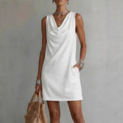 Aurelie Stonefield | Cowl Neck Mini Dress For Women