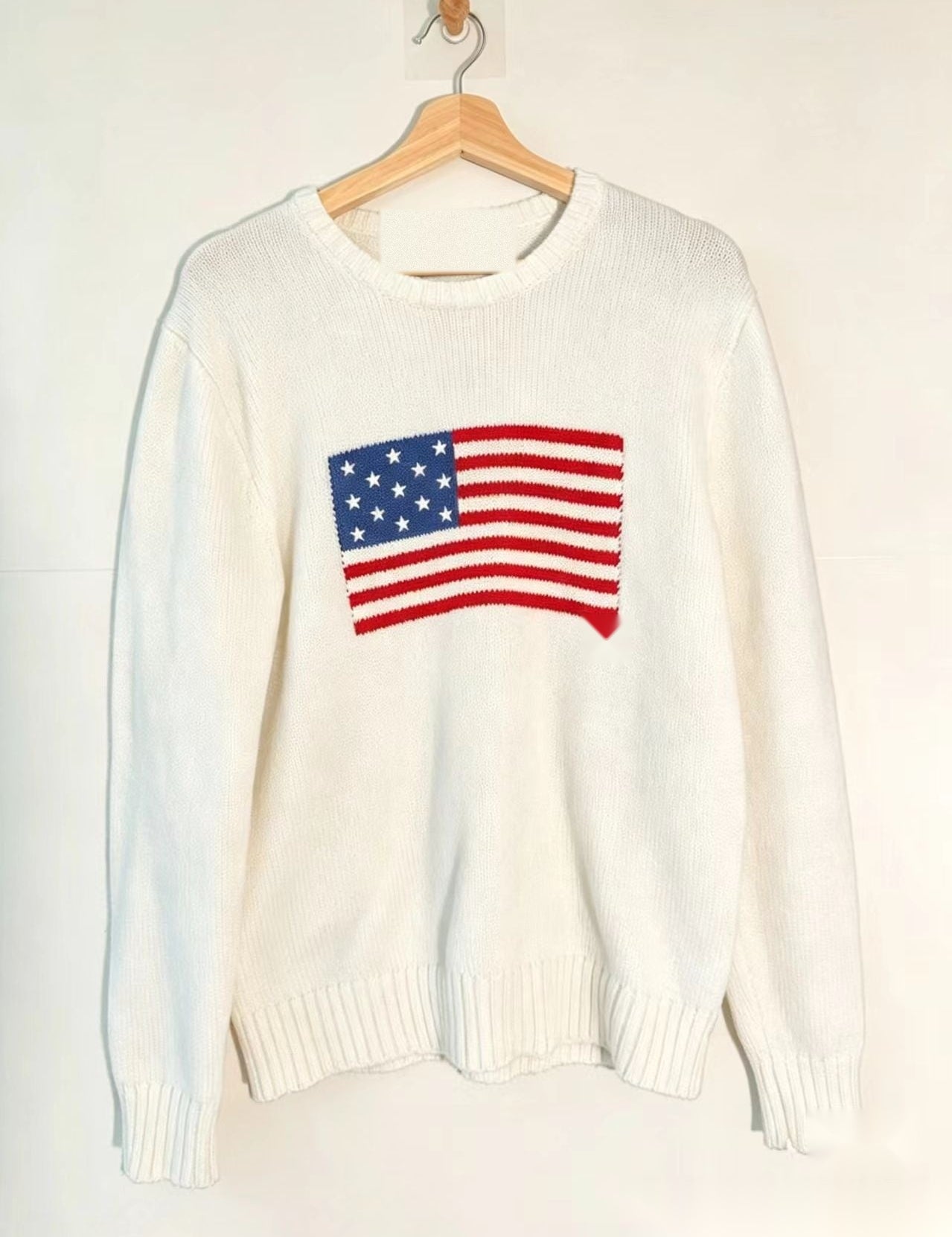 Brooke Ellsworth | American Flag Turtleneck Knit Sweater For Women
