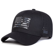 Genevieve Montclair | Black Flag Print Veterans Day Mesh Baseball Cap Unisex