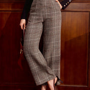 Adrienne Falconetti | Checked Wide-Leg Trousers For Women