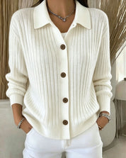 Isabella Moreau | Ribbed Knit Sweater Cardigan For Women