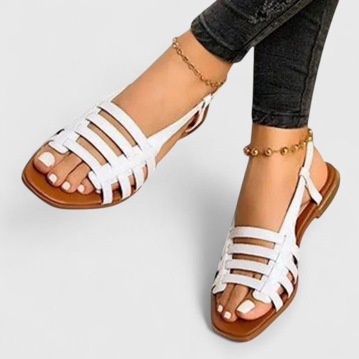 Celestina Vauborne | Strappy Flat Gladiator Sandals