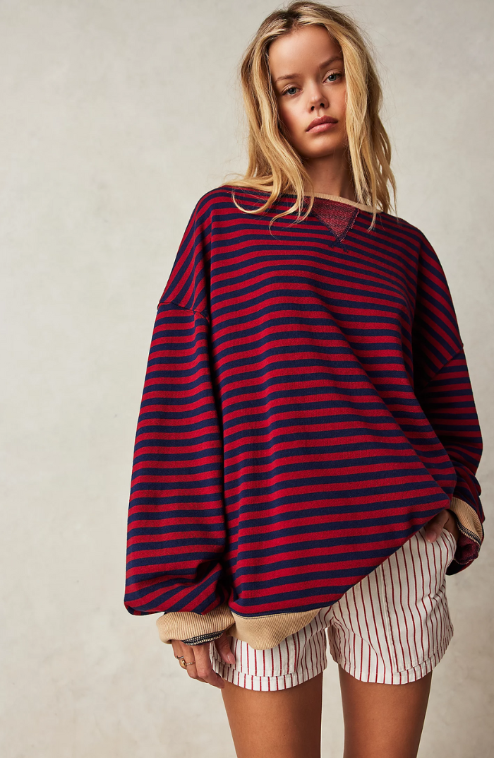 Isolde Bergerac | Striped Round-Neck Pullover For Women