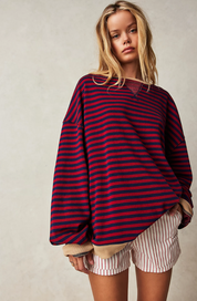 Isolde Bergerac | Striped Round-Neck Pullover For Women