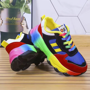 Lysandra Pembrooke | Rainbow Platform Orthopedic Sneakers
