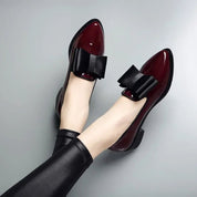 Roselyn Fontclair | Patent Bow Loafer Flats For Women