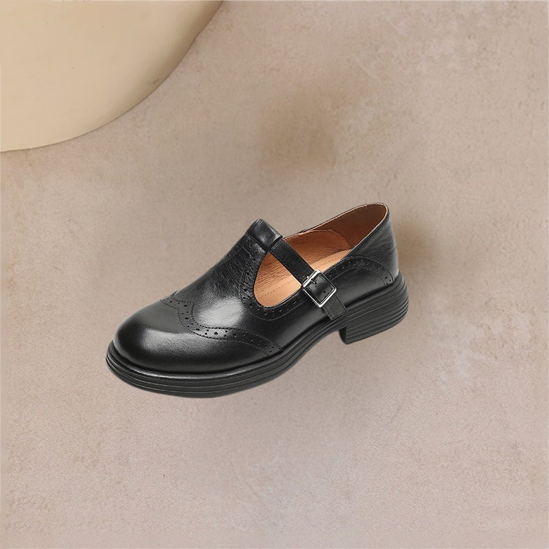 Rowena Ashfield | Brogue Mary Jane Flat Shoes For Women