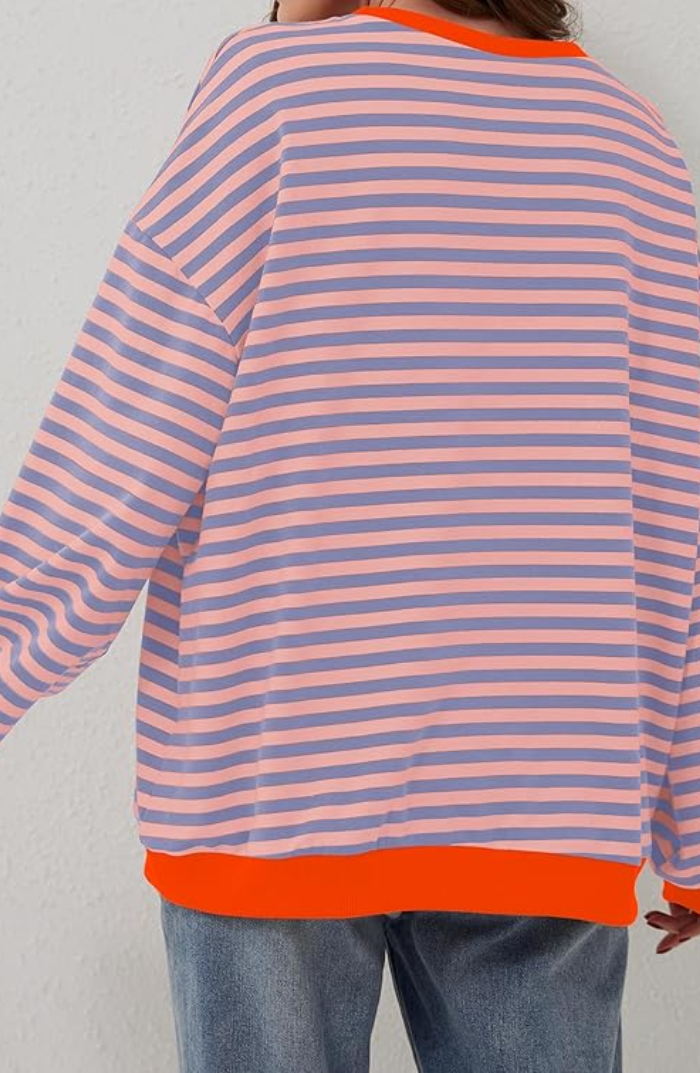 Isolde Bergerac | Striped Round-Neck Pullover For Women