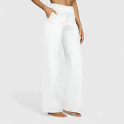 Emmeline Vosshardt | High-Waist Wide-Leg Pants in Beige