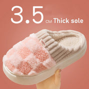 Colette Winbourne | Plaid Plush House Slippers For Women