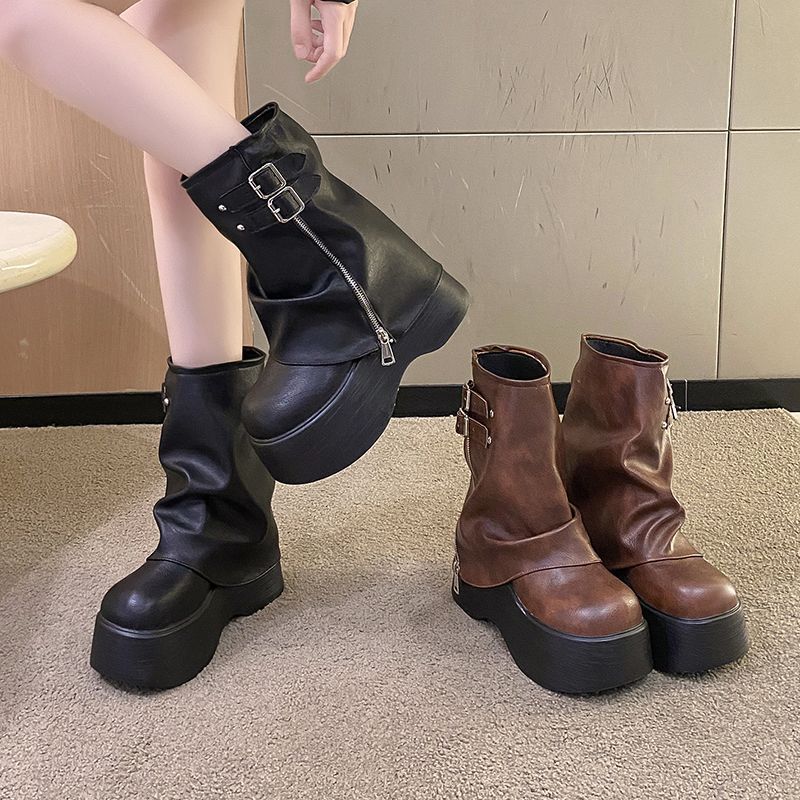 Mireille Trentin | Platform Combat Ankle Boots For Women