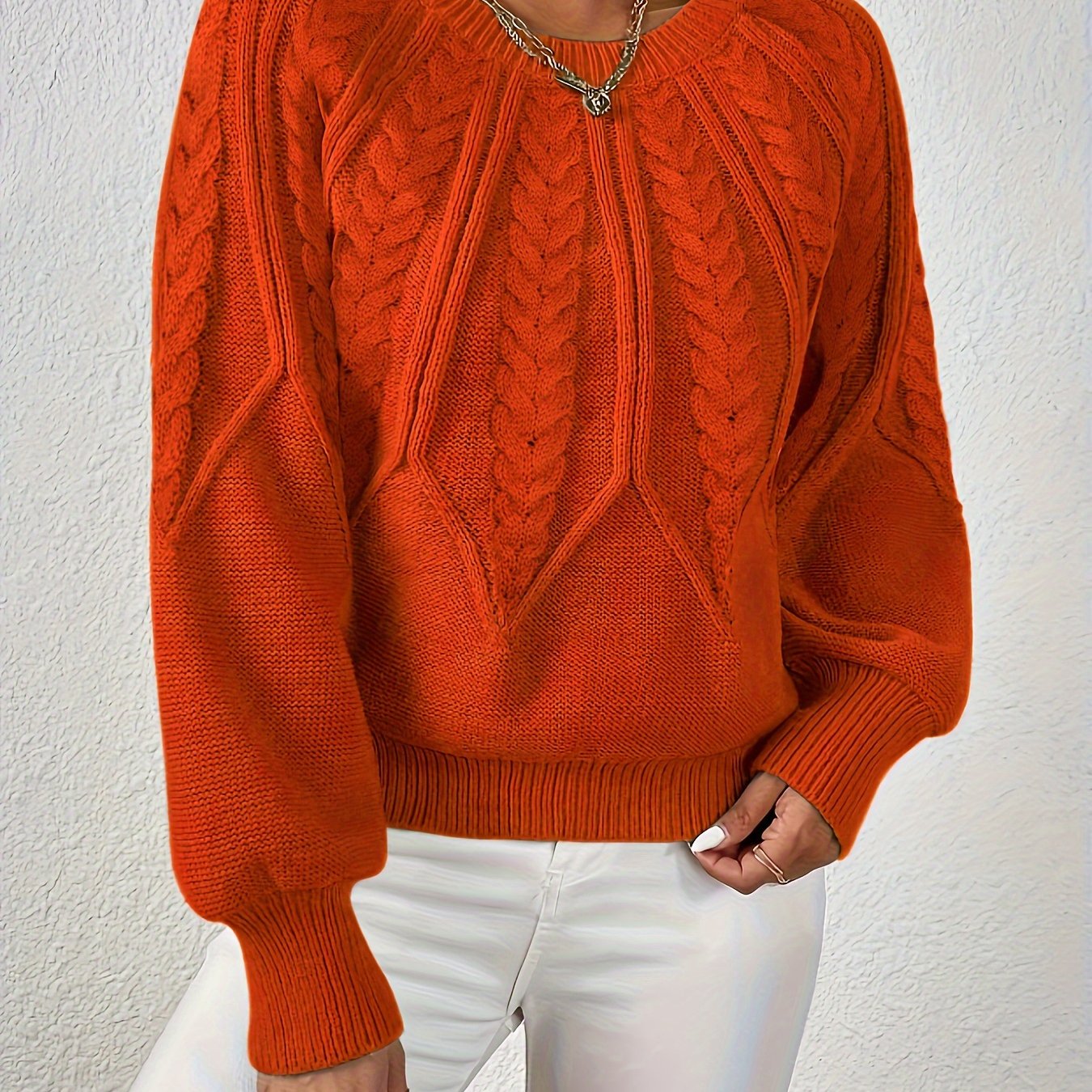 Fabienne Cortland | Cable-Knit Round-Neck Sweater For Women