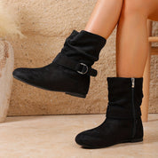Helena Voss | Slouch Buckle Ankle Boots For Women