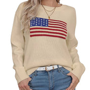 Whitney Carmichael | American Flag Knit Sweater For Women