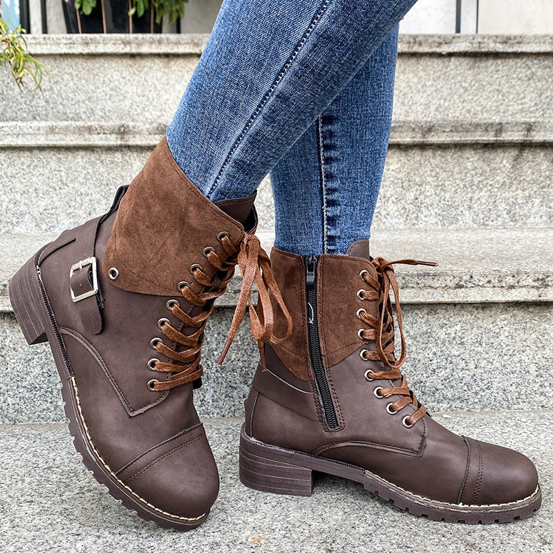 Rosalind Hartwell | Lace-Up Combat Ankle Boots For Women