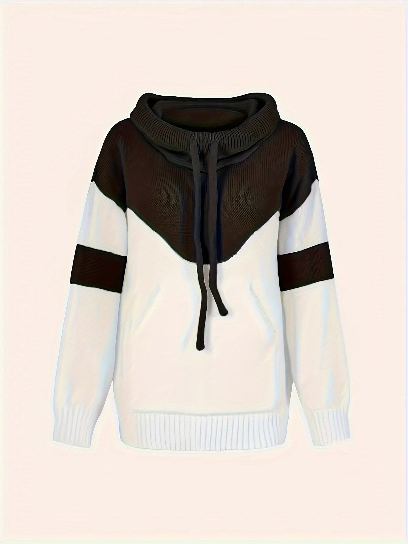 Celestine Roubaud | Color-Block Hoodie With Drawstring Hood For Women