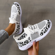 Selena Whitfield | Leopard Print Lace-Up Sneakers For Women