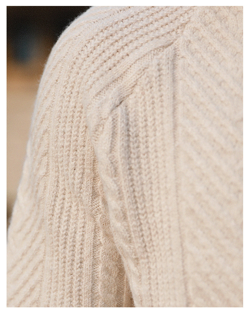 Mack Fairworth | Chevron Knit Polo Sweater For Men