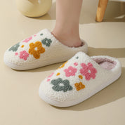 Colette Danvers | Floral Fleece House Slippers For Women
