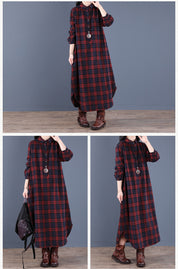 Elodie Marchand | Plaid Shirt Maxi Dress For Women