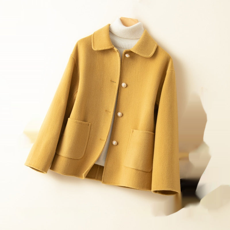 Tillie Morholt | Short Wool Coat With Peter Pan Collar For Women