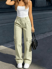 Sabine Hollande | High-Waisted Wide-Leg Cargo Pants For Women