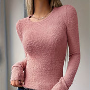 Camille Duvalier | Plush Knit Sweater With Round Neckline
