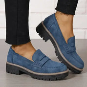 Claudette Harstone | Black Platform Loafers For Women