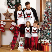 Snowy Berry | Red Plaid Reindeer Christmas Pajamas Unisex & Family