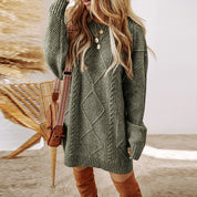 Noémie Castellan | Cable Knit Sweater Mini Dress For Women