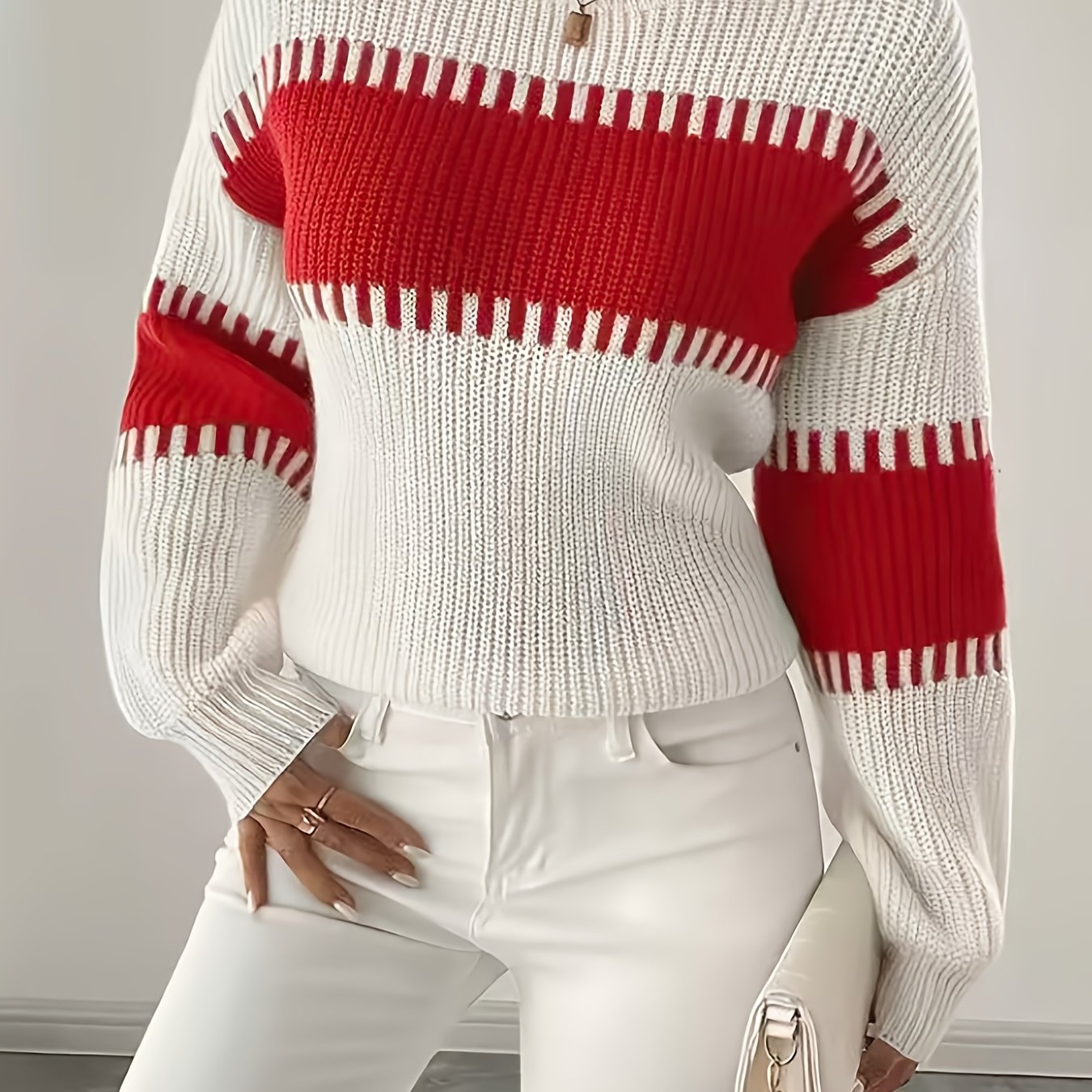 Margaux Thibault | Colour-Block Striped Sweater For Women