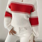 Margaux Thibault | Colour-Block Striped Sweater For Women