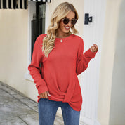 Margot Delaunay | Twist-Front Waffle Knit Sweater For Women